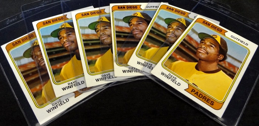 1974 Topps #456 Dave Winfield Rookie Card, Lot of (6) (1 of 1)