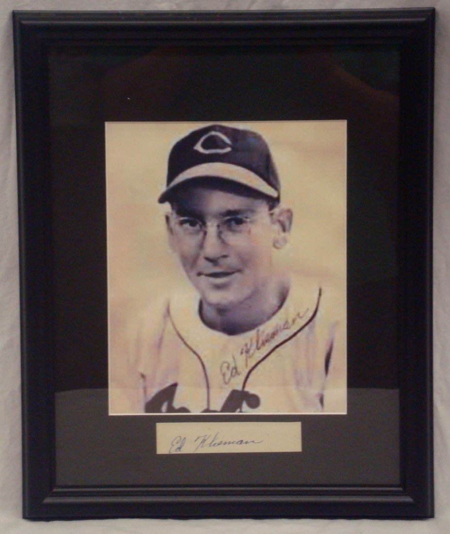 Ed Klieman Signed Cut w Matted and Framed Photo, JSA (1 of 3)