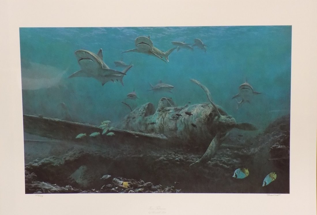 Zero Toleramce by Randall Scott signed and numbered: 1992 Zero Tolerance by Randall Scott signed and numbered 670/750 Print rough dimensions are 30 x 21 1/2 w/COA