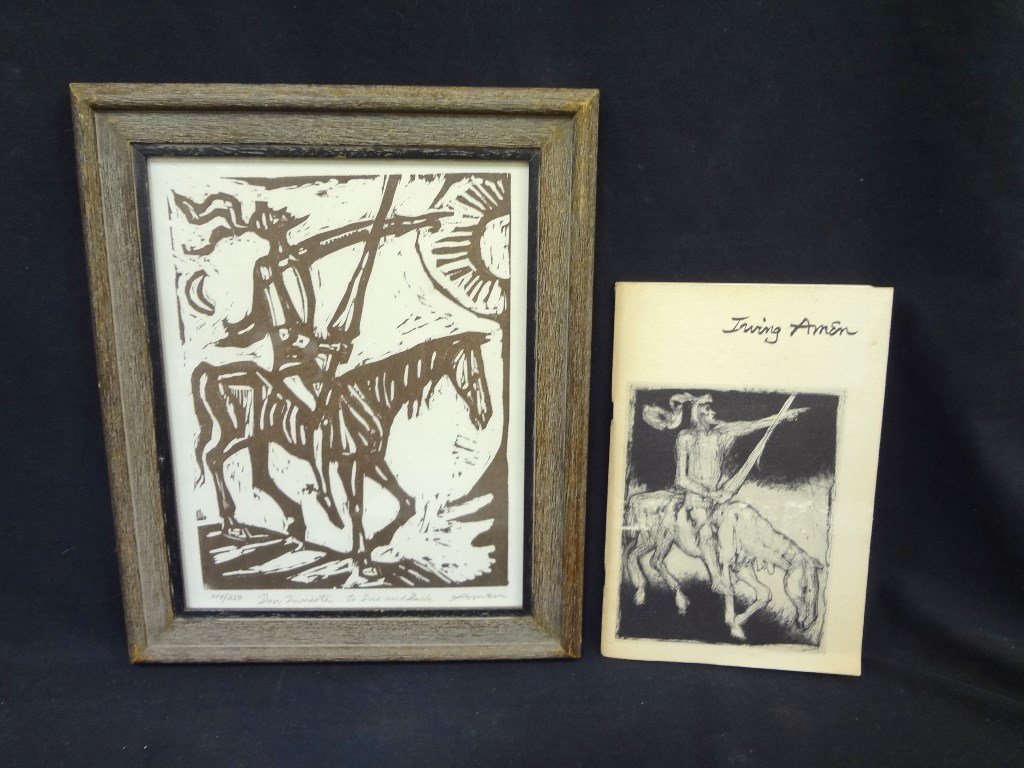 Irving Amen Woodcut Print Signed and Numbered 104/250 (1 of 5)