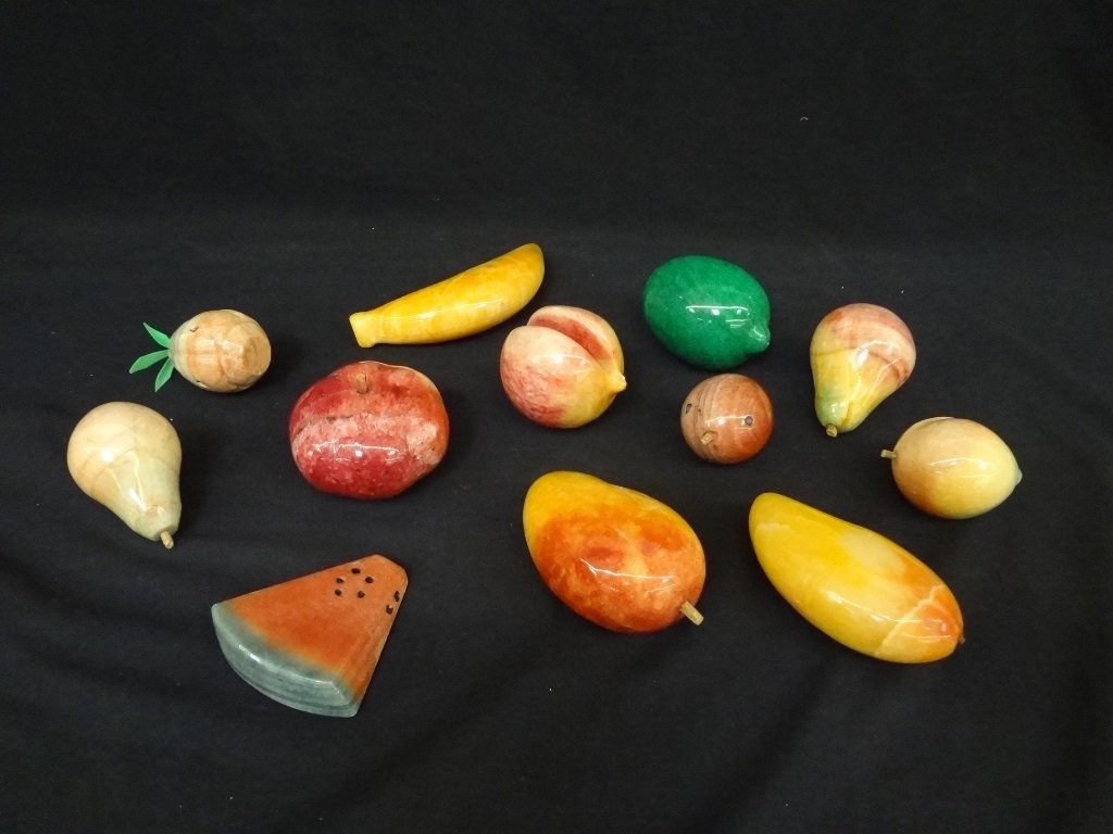 12 Pieces of Italian Marble Stone Fruit (1 of 6)