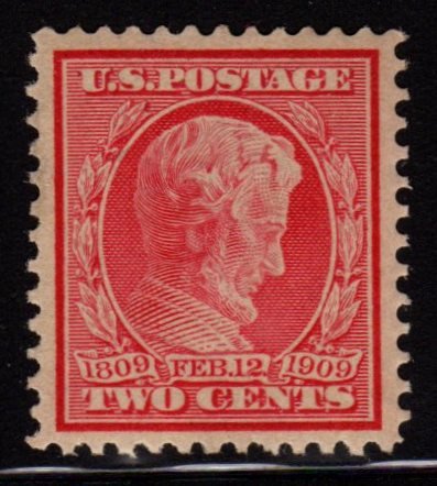 United States Scott 369 Bluish Paper XF OG VLH: Lovely Lincoln bluish paper issue, Scott 369, Unused with XF centering, full very lightly hinged original gum. Select stamp. 2016 SCV.$150+