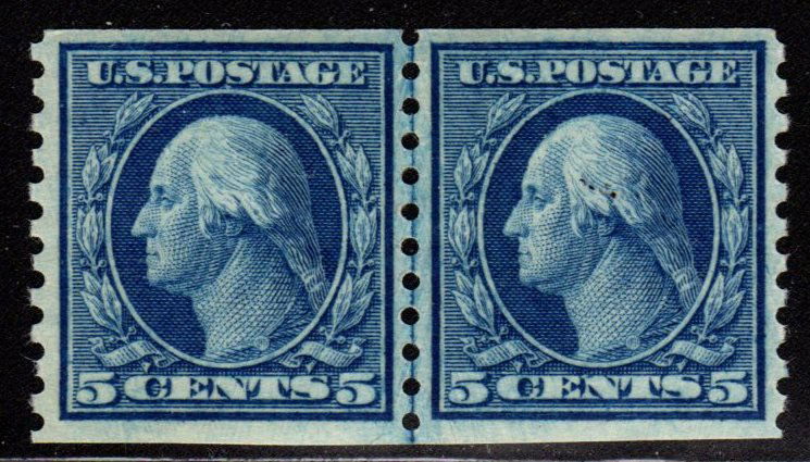 United States Scott 458 F-VF OG Joint Line Pair (1 of 1)