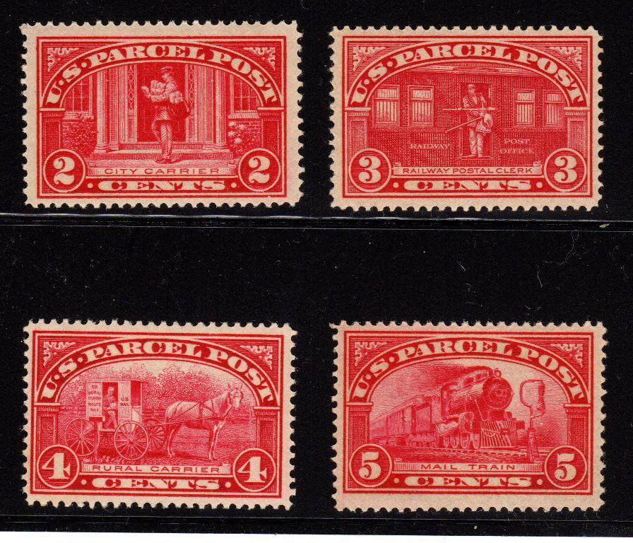 United States Scott Q2-Q5 Parcel Post F-VF OG NH (1 of 1)