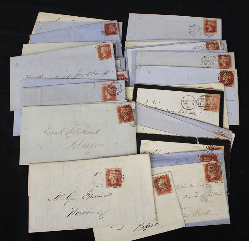 (50)Penny Red FLS and Covers Lot 1857-1863 (1 of 1)