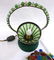 Art Deco Czech Beaded Glass Flower Basket Lamp - 2
