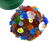 Art Deco Czech Beaded Glass Flower Basket Lamp - 4
