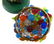 Art Deco Czech Beaded Glass Flower Basket Lamp - 5