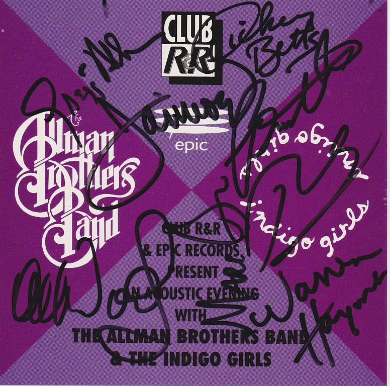 Allman Brothers Band Multi-Signed CD Cover (1 of 1)