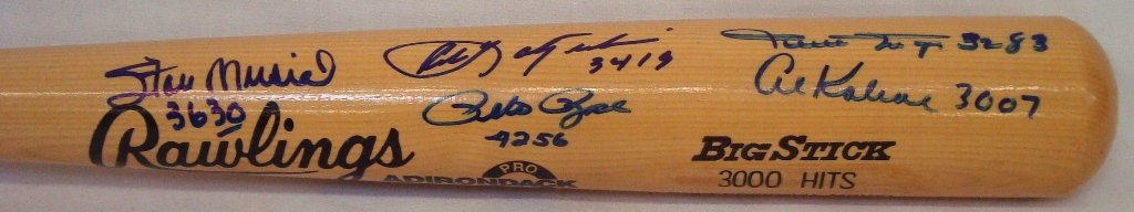 3000 Hit Club Multi-Signed Rawlings Big Stick Bat (1 of 4)