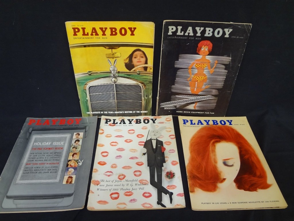 (5) 1960 Playboy Magazines Jayne Mansfield, Holiday (1 of 6)