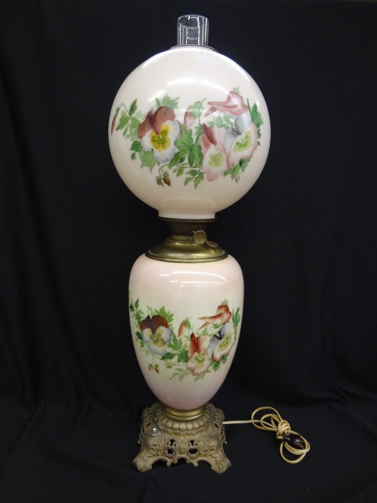 Gone With the Wind Lamp: Hand Painted Floral Design (1 of 6)