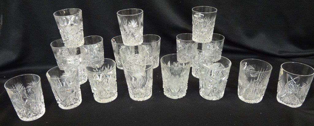 (20) American Brilliant Cut Glass Drinking Glasses (1 of 8)