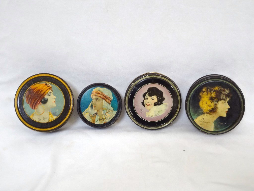 (4) Vintage 1920's Hollywood Tins Artwork Henry Clive (1 of 5)