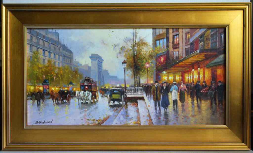 Yuri Kuzmin, Russian b 1949, Oil, Paris Bonne-Nouvelle (1 of 3)
