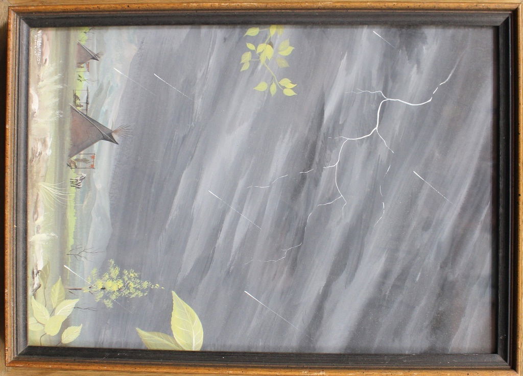 Tempera Painting by Kiowa Artist White Buffalo (1 of 3)