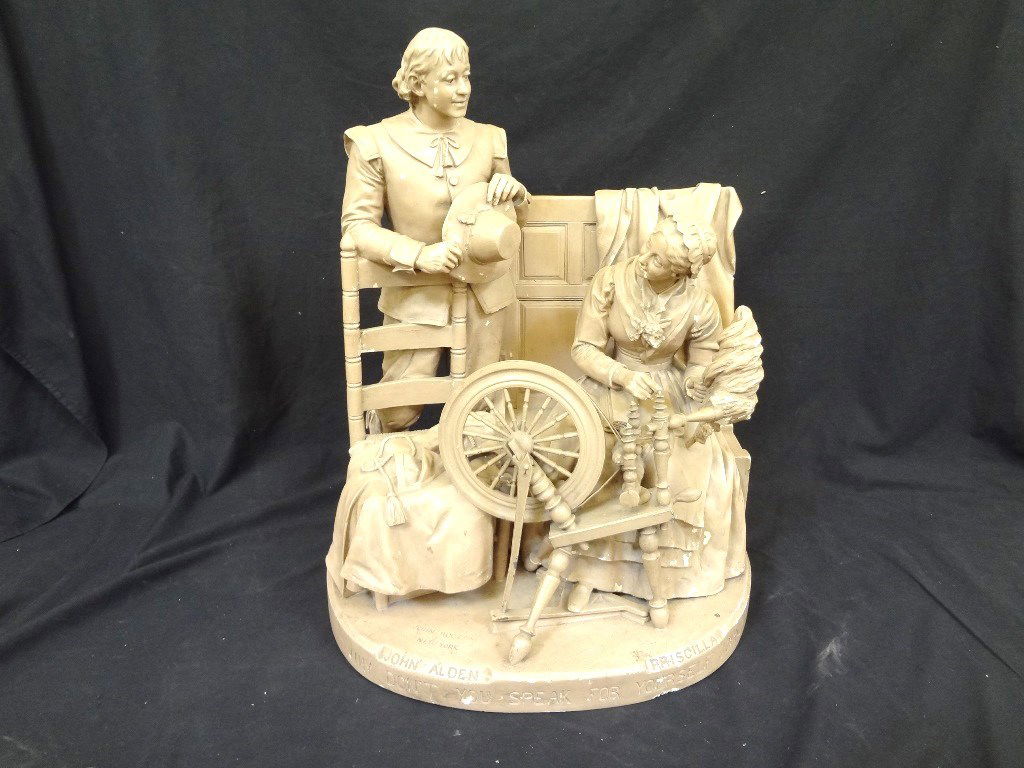 John Rogers Group Plaster Sculpture "Courtship of Miles (1 of 10)