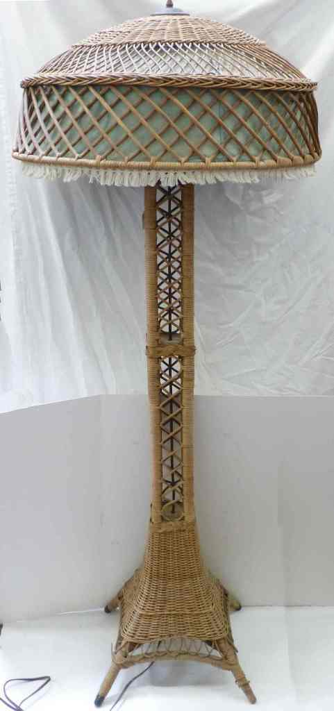 Eiffel Tower Wicker Floor Lamp C 1910 Nov 03 2016 Fusco