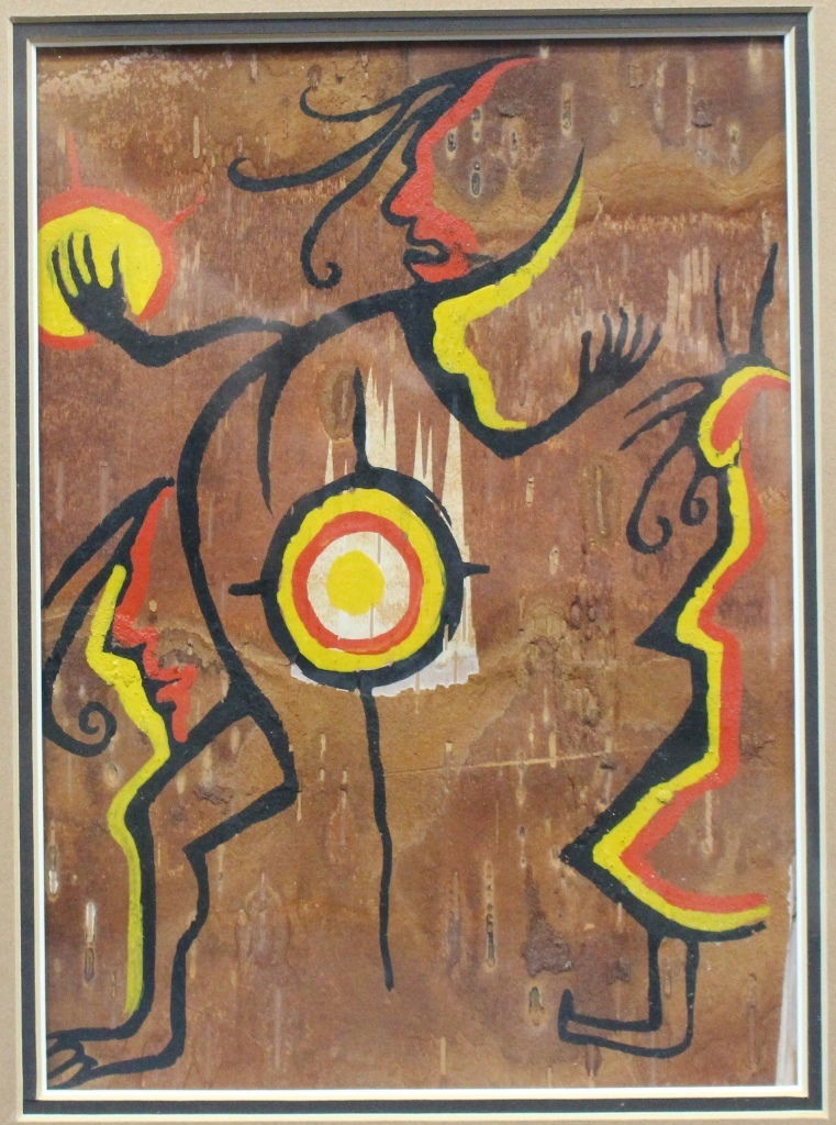 Spirit Painting on Birch Bark by First Nations Artist (1 of 2)