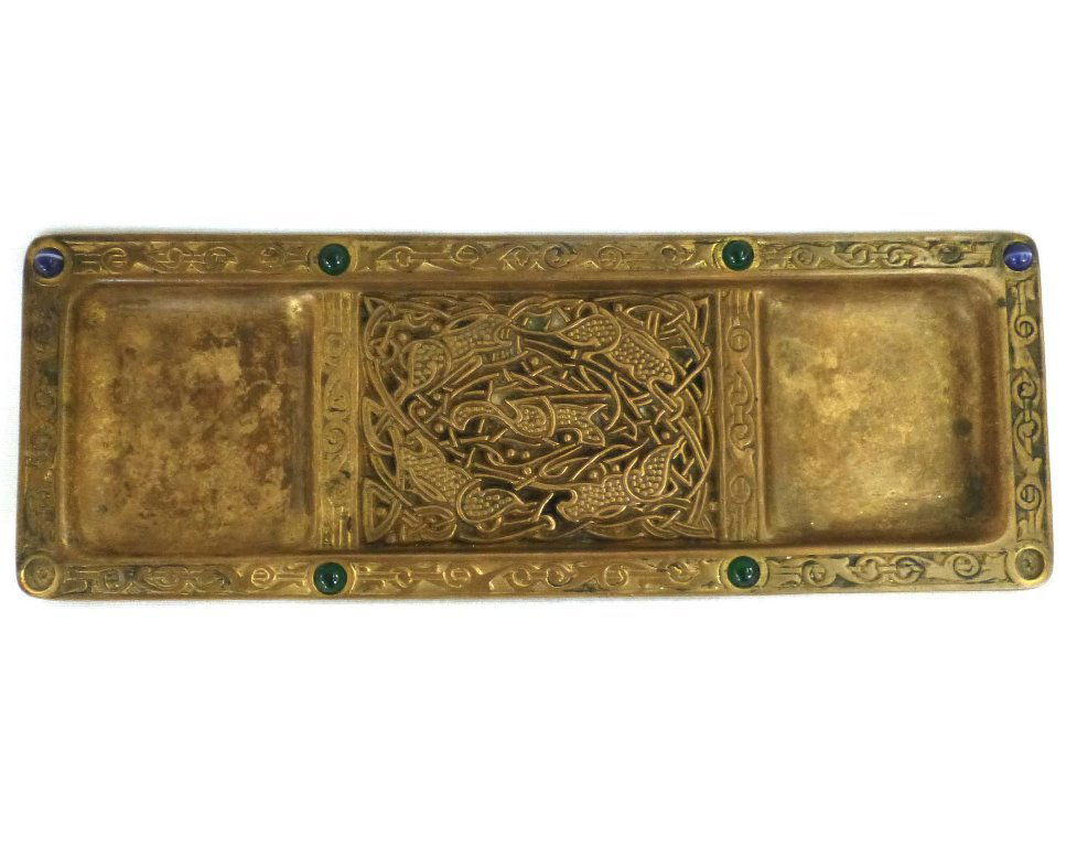 Tiffany Studios Ninth Century Jeweled Pen Tray (1 of 3)