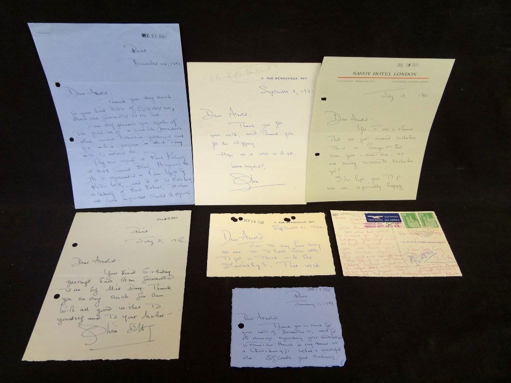 (7) Handwritten Letters from Olivia DeHavilland to (1 of 12)