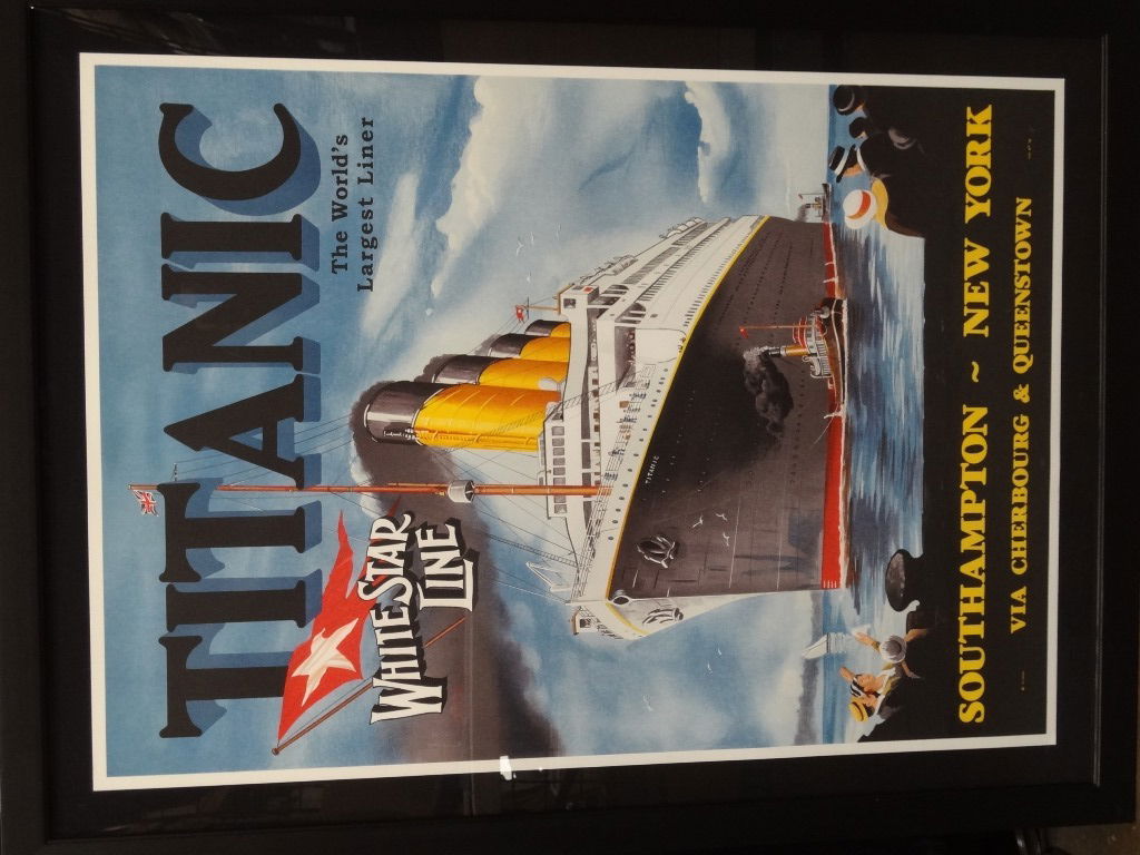 Titanic Large Framed Lithograph from The Re Society on (1 of 5)
