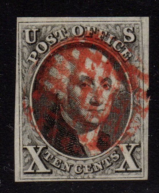 United States Scott 2 VF Used 10¢ Washington SCV.$825 (1 of 1)