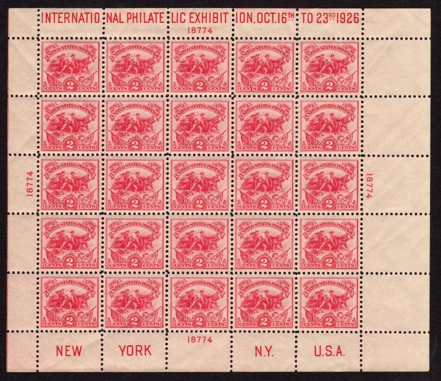 United States Scott 630 VF OG LH White Plains SCV.$350: Very nicely centered sheet, in fact one of the nicest we've seen, Scott 630, Unused with VF centering, very lightly hinged original gum. No perf seps. Very nice indeed. 2016 SCV.$350