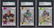Lot of (3) 1973 Topps Football "Blank Backs" Graded by