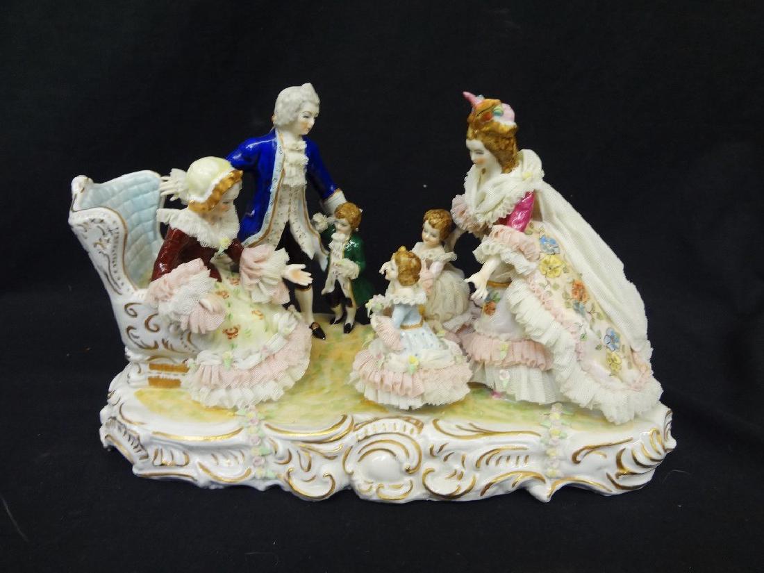 Dresden German Porcelain Figural Group Large Hand (1 of 9)