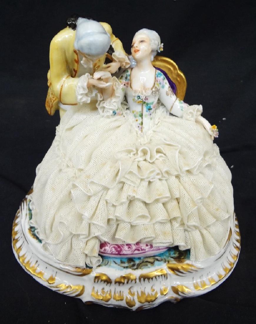 Luigi Fabris Italian Porcelain Figural Group Lady and (1 of 6)