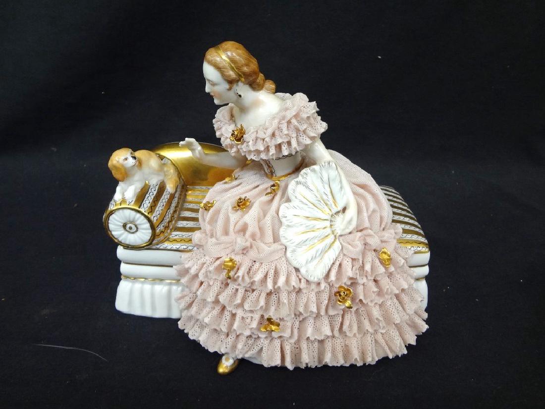 Capodimonte Italian Porcelain Figurine lace porcelain (1 of 5)