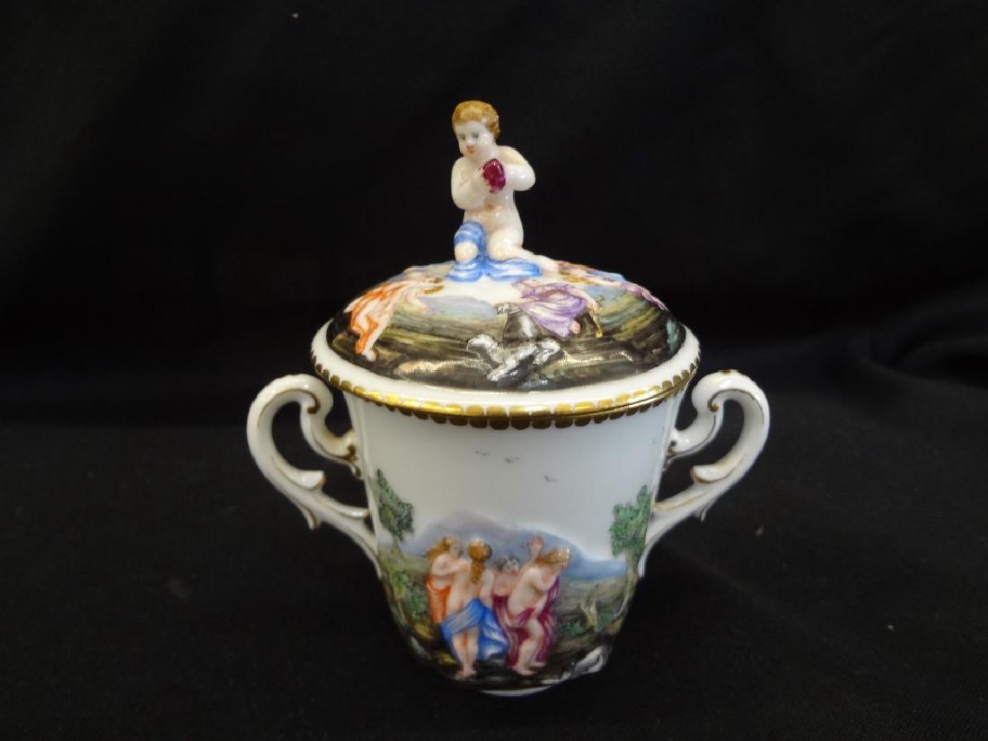 Carl Thieme Dresden Mustard Lidded Jar: Carl Thieme Dresden Mustard Lidded Jar: A gorgeous Carl Thieme Mustard Jar. Measures 5 inches tall, and is in perfect condition.