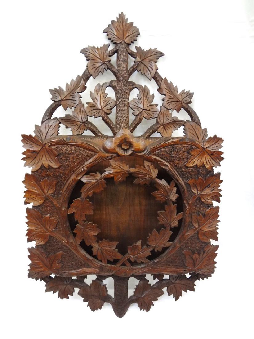 Hand Carved Walnut Large Wall Letter and Mail Holder (1 of 7)