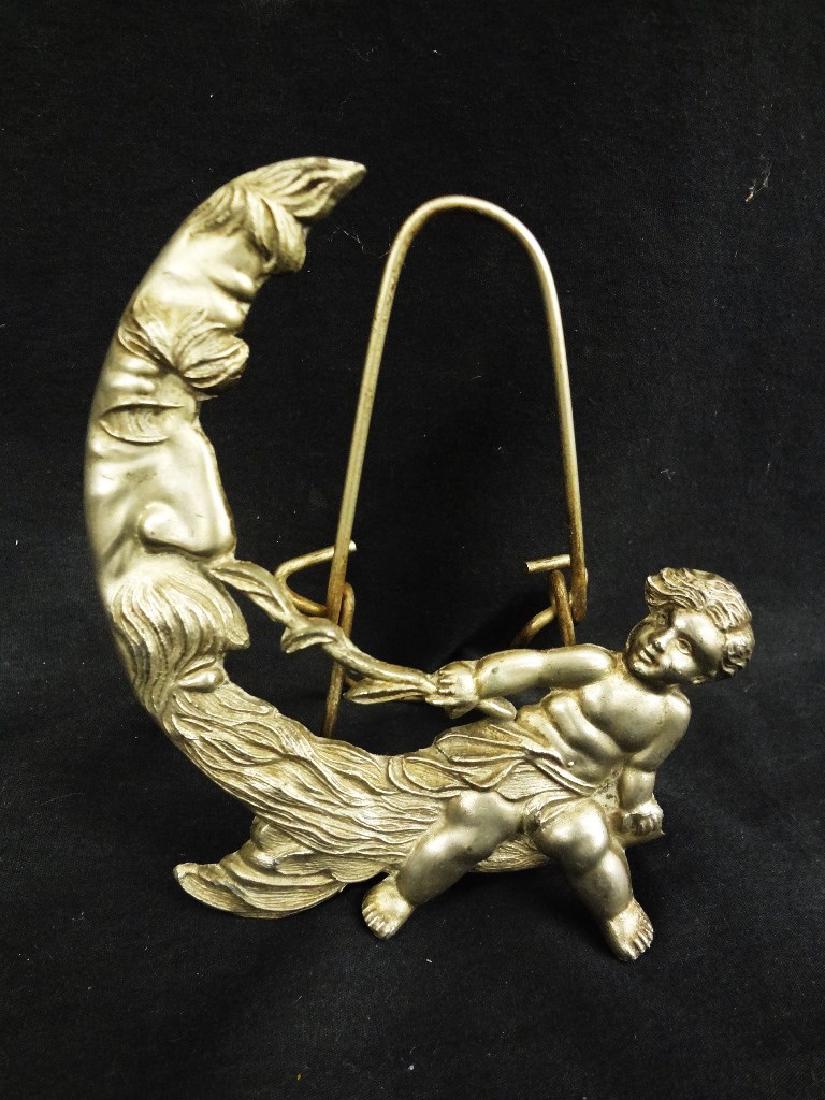 Art Deco Figural Picture Frame Holder Child and Moon (1 of 4)