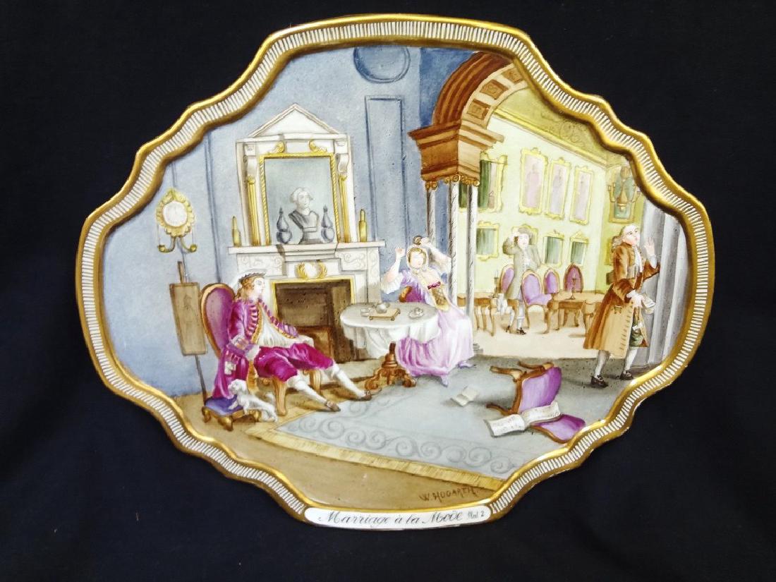 Hand Painted Porcelain Tray William Hogarth "Marriage A (1 of 6)