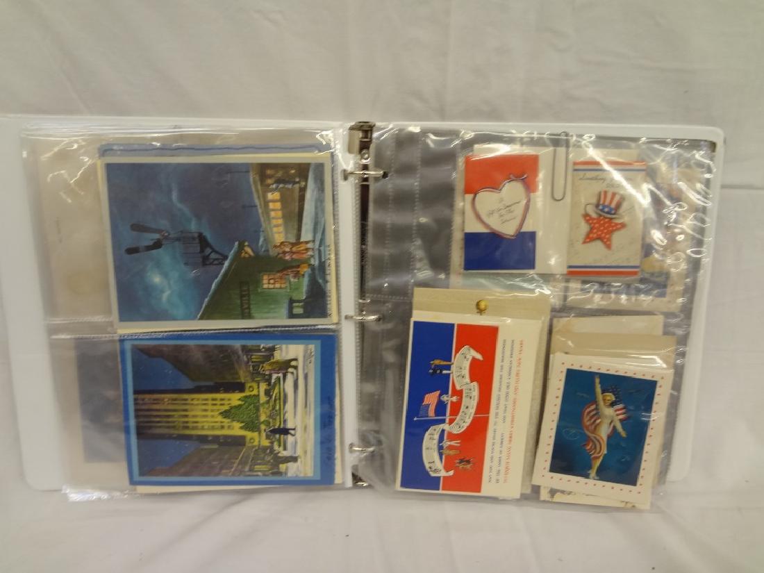 Binder full of 1920-1950 Military Ephemera cards, (1 of 8)