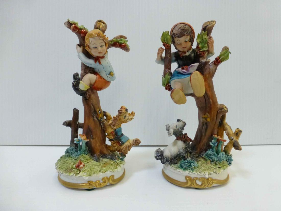 Capodimonte Pair Apple Tree Boy & Girl by Bonalberli (1 of 2)