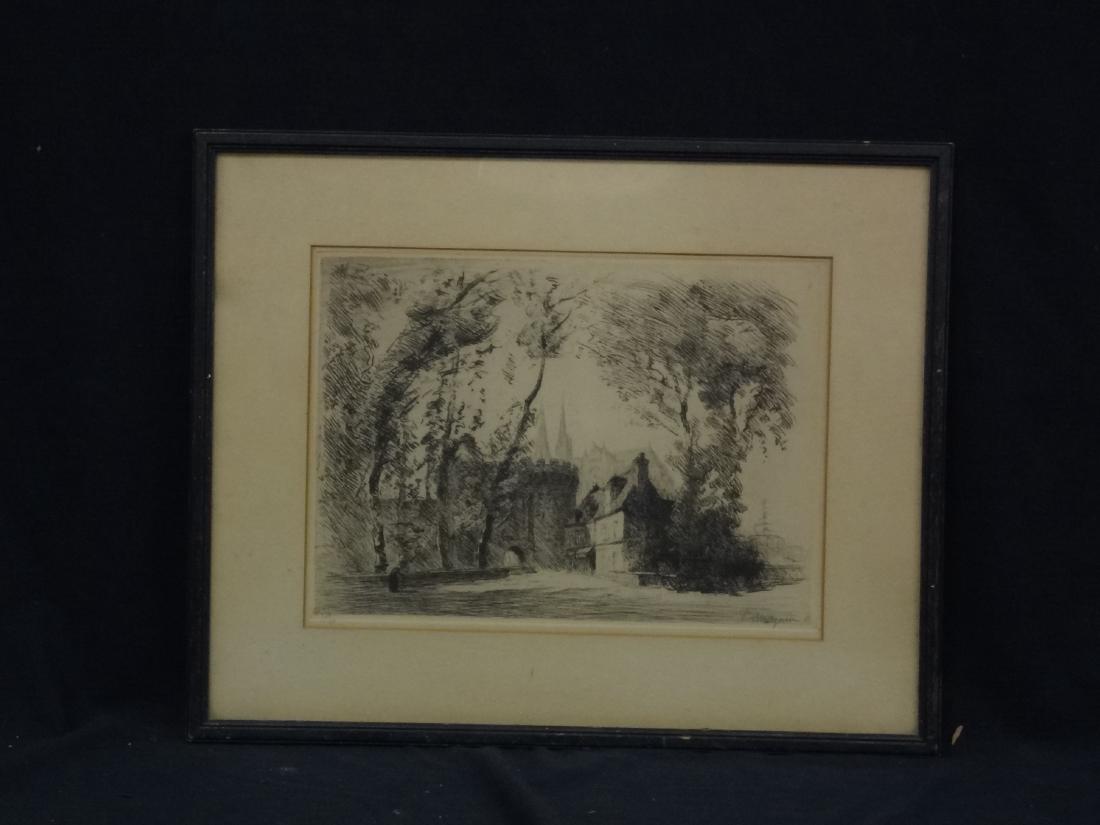 Etching Unknown Artist Numbered 138/150 Measures 20 x (1 of 5)