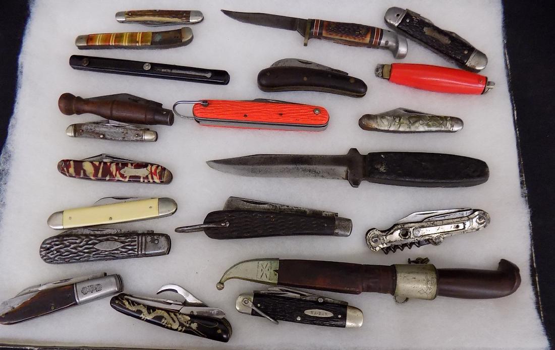 Flat of 21 Different Knives inc/Kabar Cattaragus, Our: Flat of 21 Different Knives inc/Kabar Cattaragus, Our Very Best, Kent Agroagate, Spencer Bartlett ++