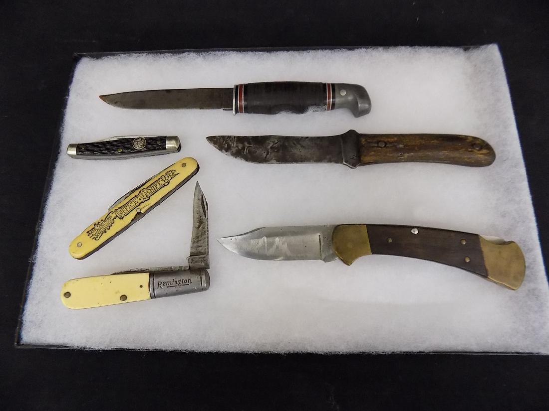 Group of 6 Pocketknives inc/Remington & Buck: Group of 6 Pocketknives inc/Remington & Buck 112 The Remington Office Knife