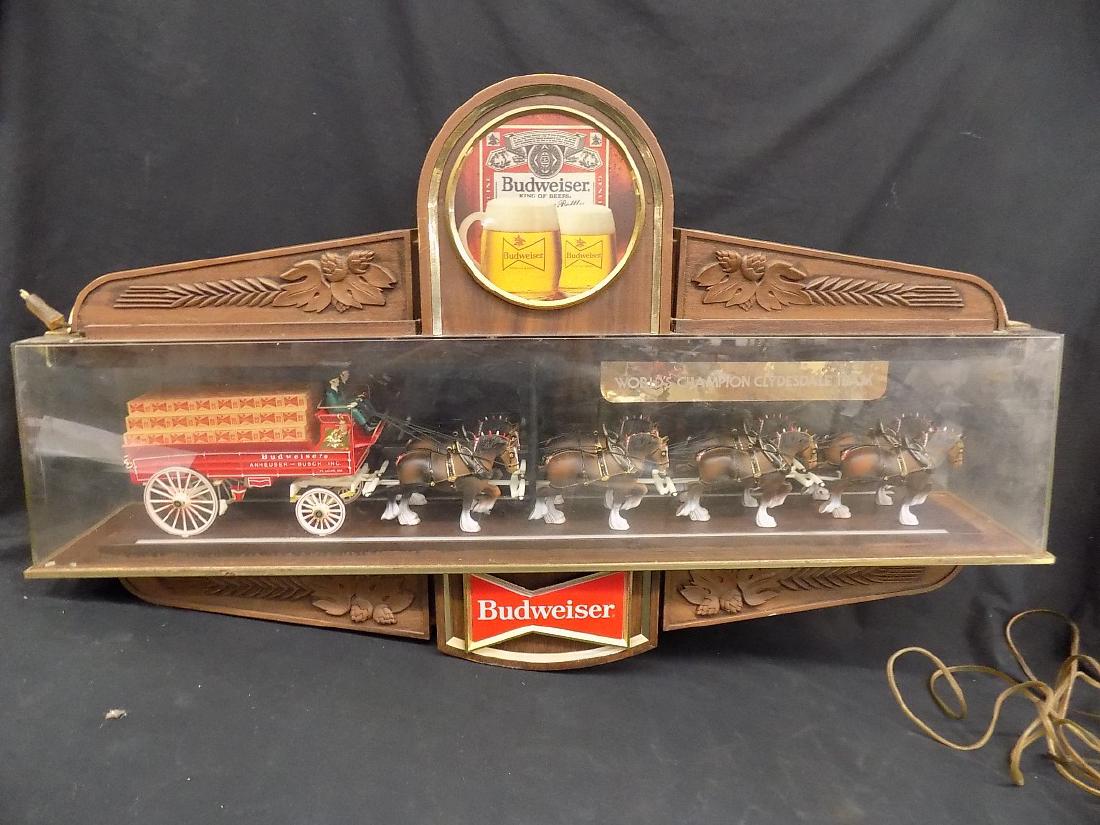 Large Budweiser Clydesdales & Dalmatian Wagon Hanging (1 of 5)