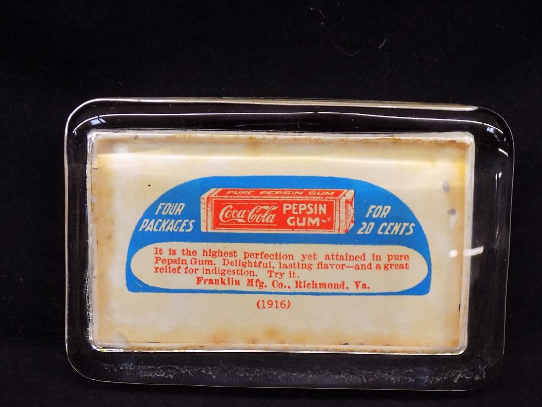Coca Cola Pepsin gum 1916 Paperweight: Coca Cola Pepsin gum 1916 Paperweight