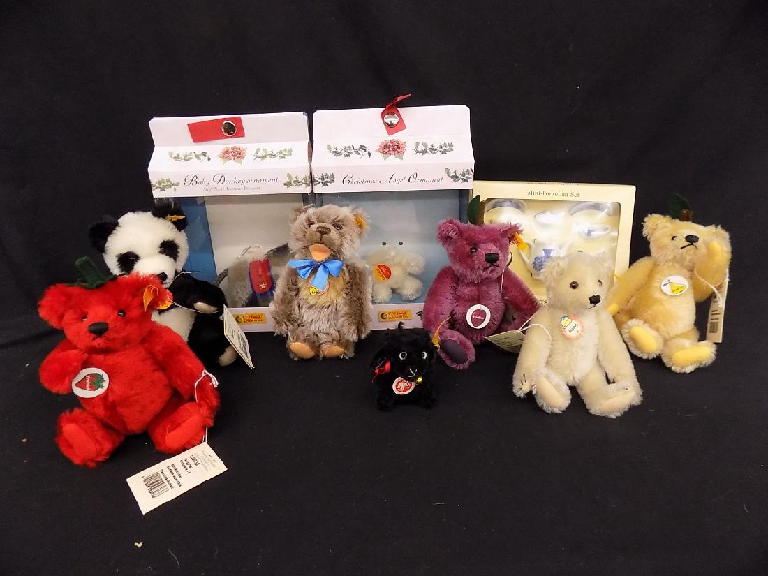 Lot of 10 Steiff Small Collectibles Ornaments, Teddy (1 of 1)