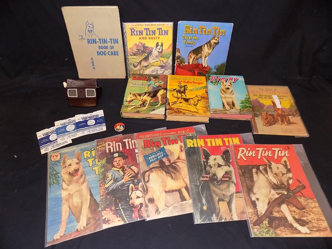 1950's Rin Tin Tin Memorabilia Lot Books, Comics, (1 of 6)