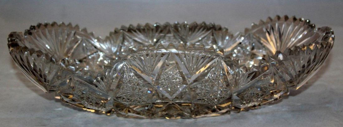 Cut Glass Lead Crystal Fruit Nut Candy Free Form (1 of 5)