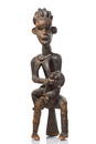 Memorial figure of a royal titled wife with child ("maternit&#195;&#169;") - Cameroon Grassfields, B