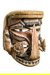Rare "ges" mask for "malagan" ceremonies, 19th century - Papua New Guinea - Bismarck Archipelago -