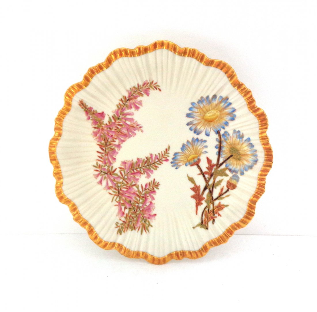 Antique Royal Worcester Botanical Plate (1 of 4)