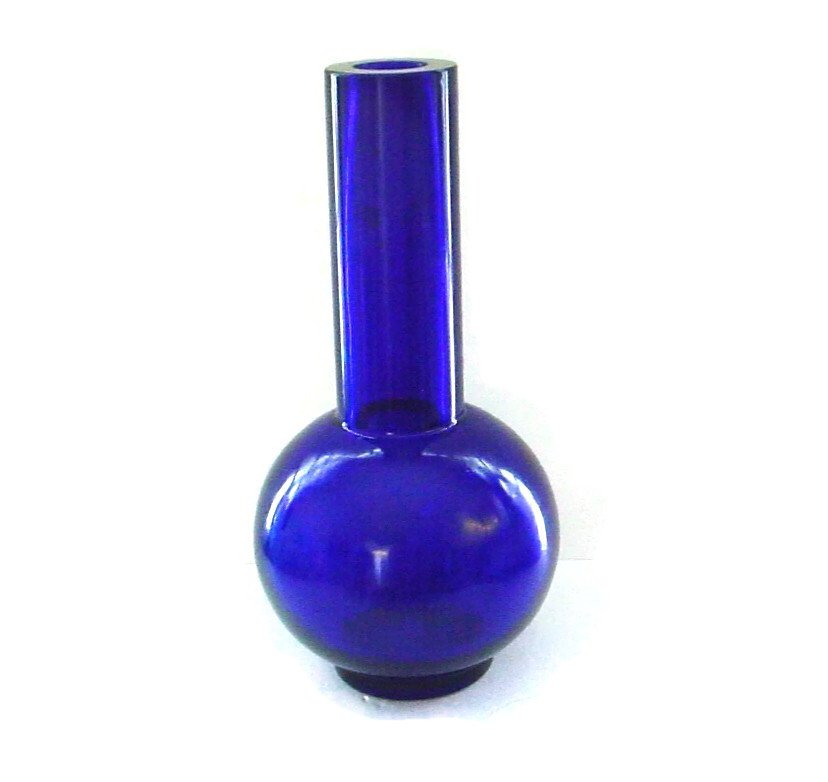Heavy, Thick, and Translucent Cobalt Blue Peking Glass (1 of 5)